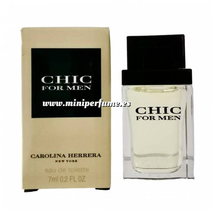 Imagen Mini Perfumes Hombre CHIC FOR MEN by Carolina Herrera EDT 7 ml (CAJA DEFECTUOSA) 