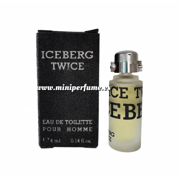 Imagen Mini Perfumes Hombre TWICE POUR HOMME by Iceberg EDT 4 ml en caja 